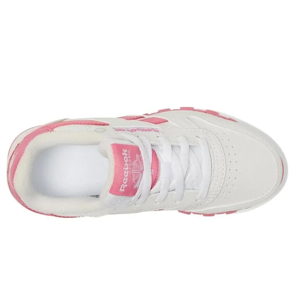 Reebok Classic Leather Step N' Flash 2.0 Sneakers Girls 13 M White Pink ZOGG3253